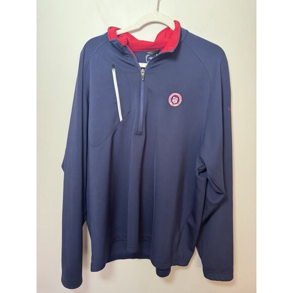 Zero Restriction Men’s XL Blue 1/4 Zip Pullover Jacket Golf Embroidered Logo - Picture 1 of 16